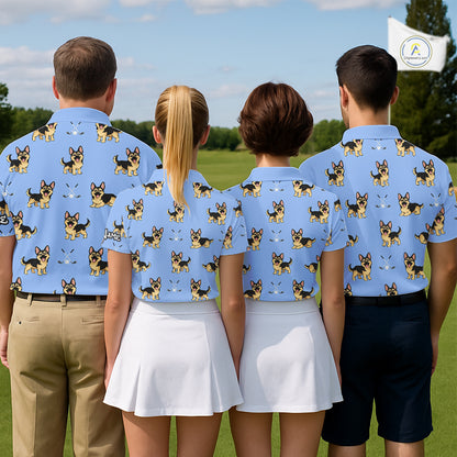 Womens Golf Polo Shirt Custom Funny German Shepherd Team Ladies Golf Tops, Dog Lover Gift NHN0213