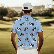 Load image into Gallery viewer, Mens Golf Polo Shirt Custom Funny French Bulldog Team Mens Golf Tops, Dog Lover Gift NHN0212