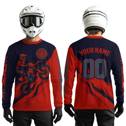 Red Motocross Jersey Custom for Men Women Kid Dirt Bike Shirts Motorcycle Shirt XM434