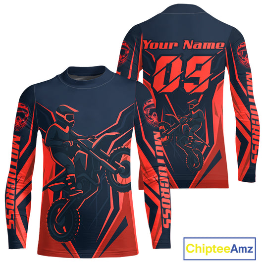 Orange Custom Motocross Jersey Men Women Kid Dirt Bike Shirts Motorcycle Riding Shirt XM441