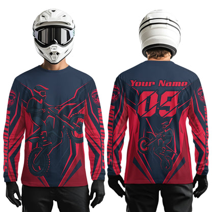 Red Custom Motocross Jersey Men Women Kid Dirt Bike Shirts Motorcycle Riding Shirt XM441