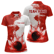 Load image into Gallery viewer, Red Bowling Shirts for Women Men Custom Bowling Polo &amp; 1/4 Zip Shirt for Team MBL220