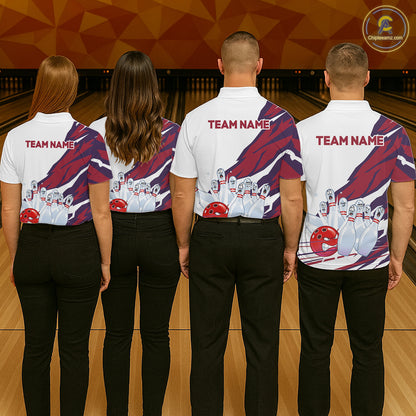 Custom Funny Angry Bowling Jersey for Men Bowling Team Shirts Bowling League Polo & 1/4 Zip HNT486