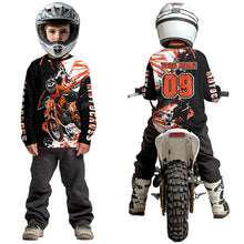 Load image into Gallery viewer, Orange Motocross Jersey Kids Women Men Custom Dirt Bike Shirts Motorcycle Shirt XM495