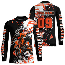 Load image into Gallery viewer, Orange Motocross Jersey Kids Women Men Custom Dirt Bike Shirts Motorcycle Shirt XM495