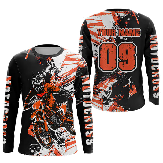 Orange Motocross Jersey Kids Women Men Custom Dirt Bike Shirts Motorcycle Shirt XM495