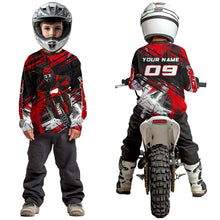 Load image into Gallery viewer, Red Motocross Jersey for Men Kids Women Custom Dirt Bike Shirts Motorcycle Shirt XM496