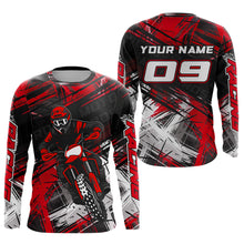 Load image into Gallery viewer, Red Motocross Jersey for Men Kids Women Custom Dirt Bike Shirts Motorcycle Shirt XM496