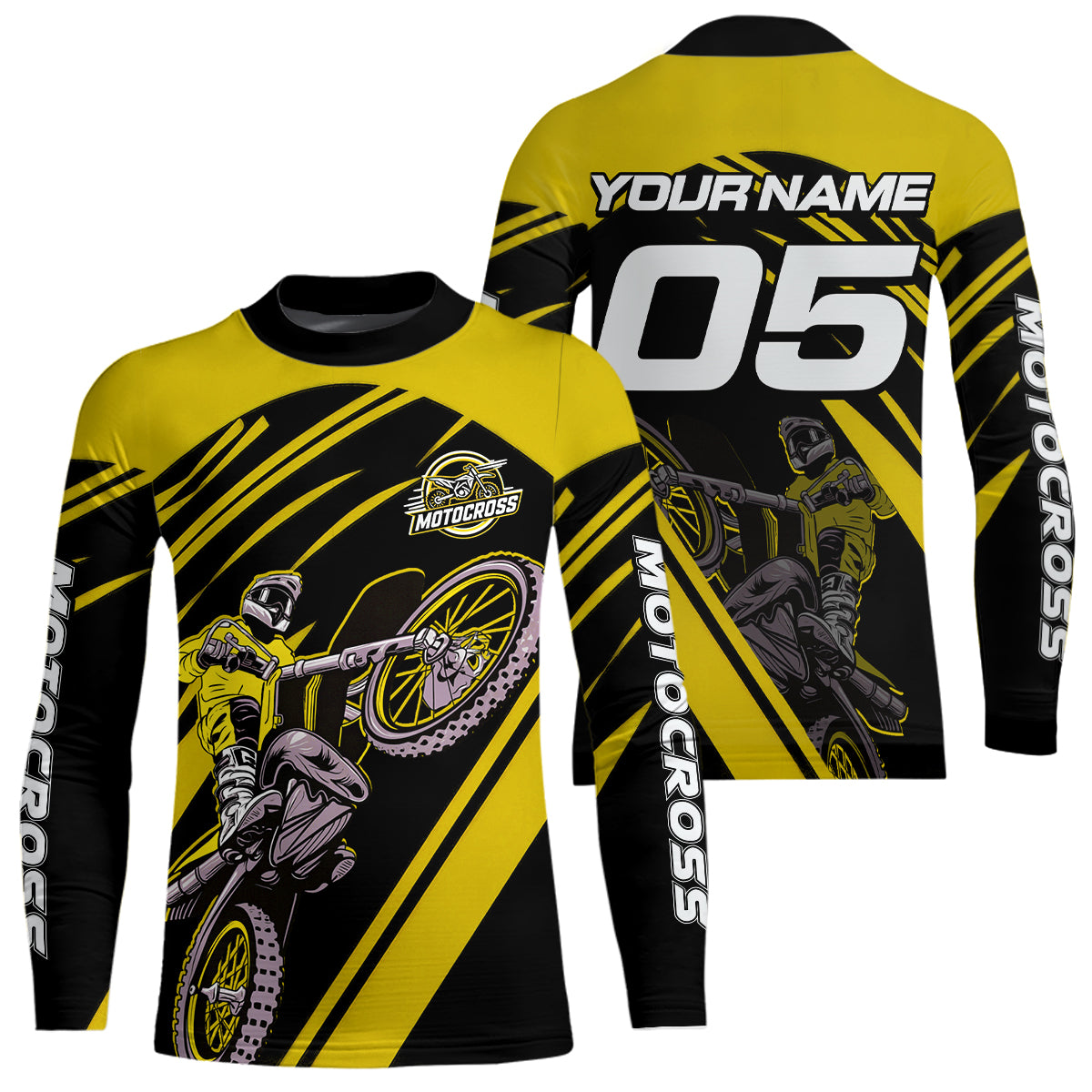Yellow Custom Motocross Jersey for Men Women Kid Dirt Bike Shirts Motorcycle Shirt XM456