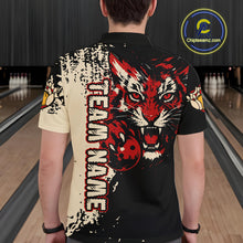 Load image into Gallery viewer, Black&amp;Red Tiger Bowling Shirts for Team Women Men Custom Bowling Polo &amp; 1/4 Zip Shirt MBL185