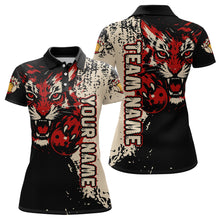 Load image into Gallery viewer, Black&amp;Red Tiger Bowling Shirts for Team Women Men Custom Bowling Polo &amp; 1/4 Zip Shirt MBL185