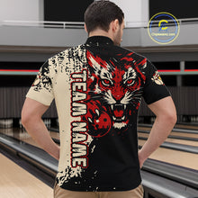 Load image into Gallery viewer, Black&amp;Red Tiger Bowling Shirts for Team Women Men Custom Bowling Polo &amp; 1/4 Zip Shirt MBL185