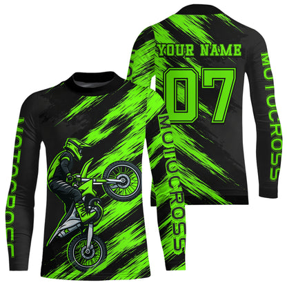 Green Motocross Jersey Men Kid Women Dirt Bike Jersey Custom Motorcycle Riding Shirt XM483