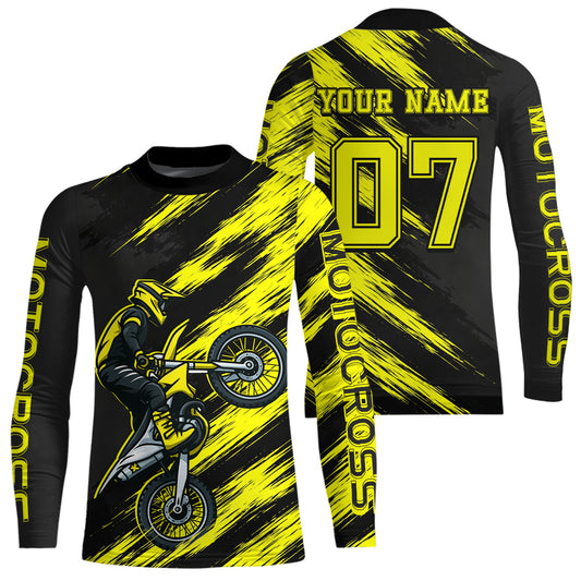 Yellow Motocross Jersey Men Kid Women Dirt Bike Jersey Custom Motorcycle Riding Shirt XM483