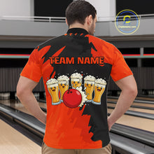 Load image into Gallery viewer, Funny Beer Bowling Shirts Orange for Women Men Team Bowling Polo &amp; 1/4 Zip Shirts MBL251