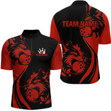 Load image into Gallery viewer, Red Wolf Bowling Shirts for Team Men Women Custom Wolf Bowling Jerseys for Couples MBL197