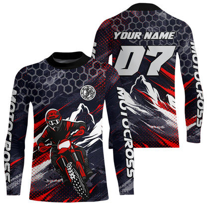 Red Motocross Racing Jersey for Kids Women Men Dirt Bike Shirts Motorcycle Riding Shirt XM493