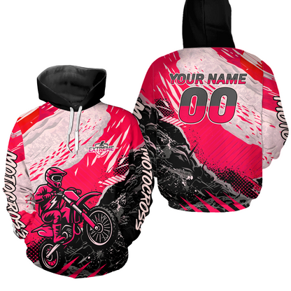 Custom Motocross Hoodie for Men Women Dirt Bike Racing Hoodie Custom Riding Shirt MH416