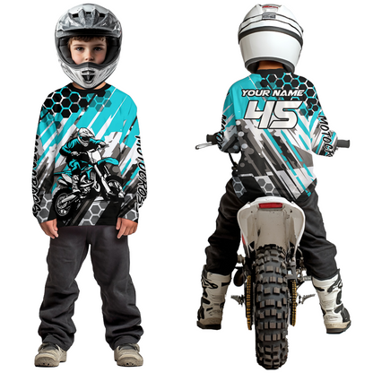 Mint Motocross Racing Jersey Kid Women Men Custom Dirt Bike Shirts Riding Shirt XM423