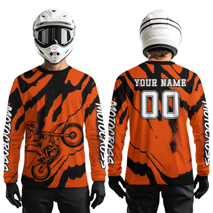 Orange Motocross Jersey for Kid Women Men Custom Dirt Bike Shirts Moto Racing Shirt XM428