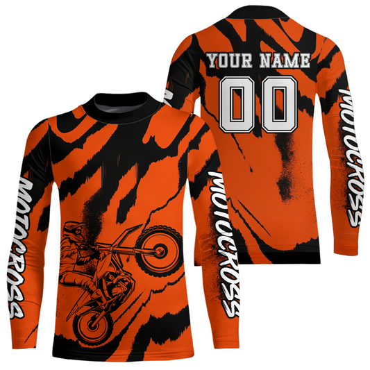 Orange Motocross Jersey for Kid Women Men Custom Dirt Bike Shirts Moto Racing Shirt XM428