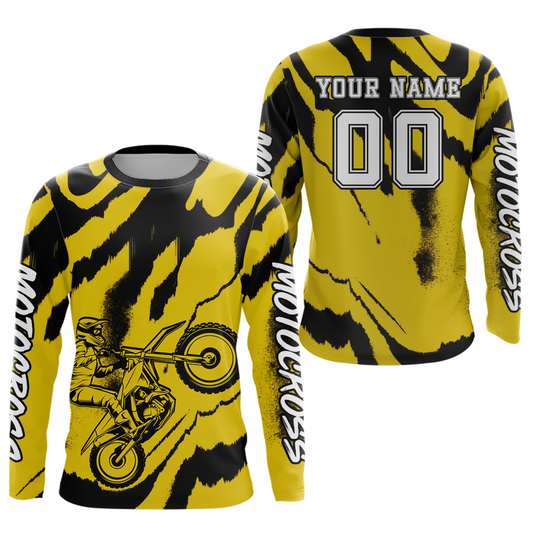 Yellow Motocross Jersey for Kid Women Men Custom Dirt Bike Shirts Moto Racing Shirt XM428