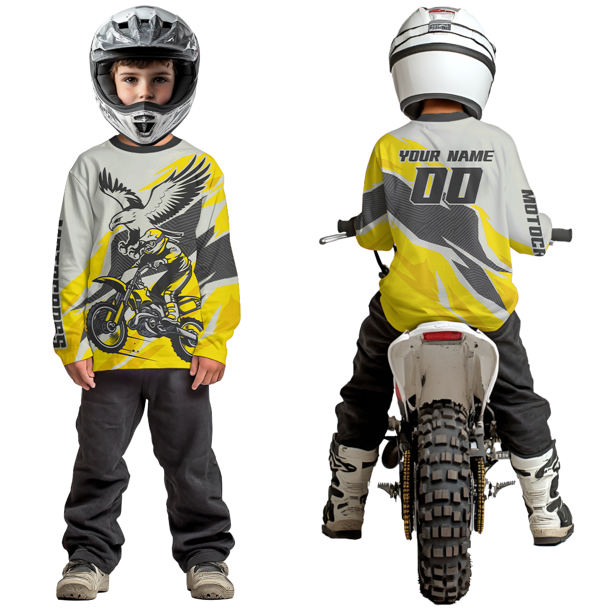 Yellow Eagle Custom Motocross Jersey Men Women Kid Dirt Bike Shirts Motorcycle Shirt XM435
