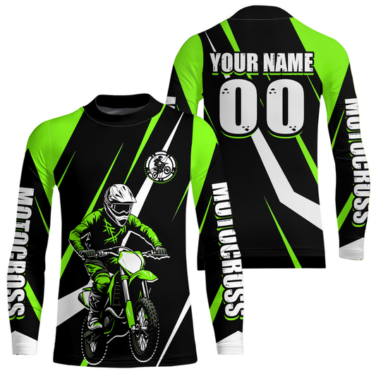 Green Custom Motocross Racing Jersey Men Women Kid Dirt Bike Motorcycle Riding Shirt XM454