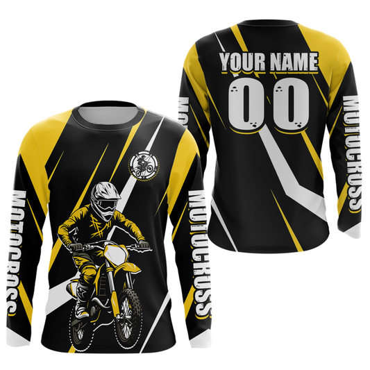 Yellow Custom Motocross Racing Jersey Men Women Kid Dirt Bike Motorcycle Riding Shirt XM454