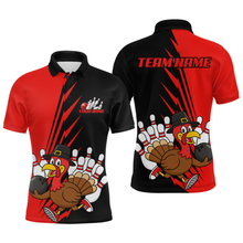 Load image into Gallery viewer, Red Turkey Bowling Shirts for Women Men Team Custom Bowling Jerseys Thanksgiving MBL180