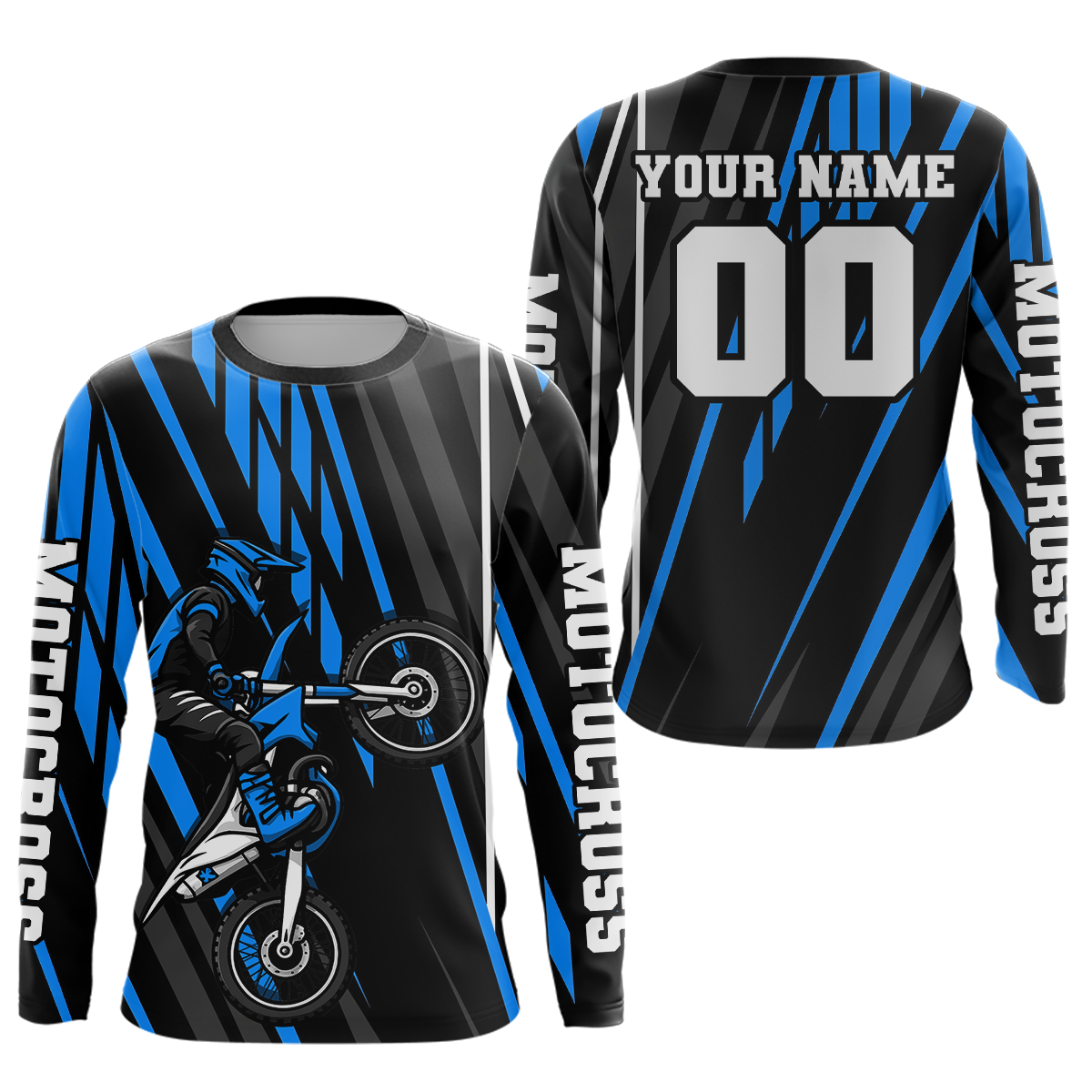 Blue Custom Motocross Jersey for Men Women Kid Dirt Bike Shirts Moto Racing Shirt XM461