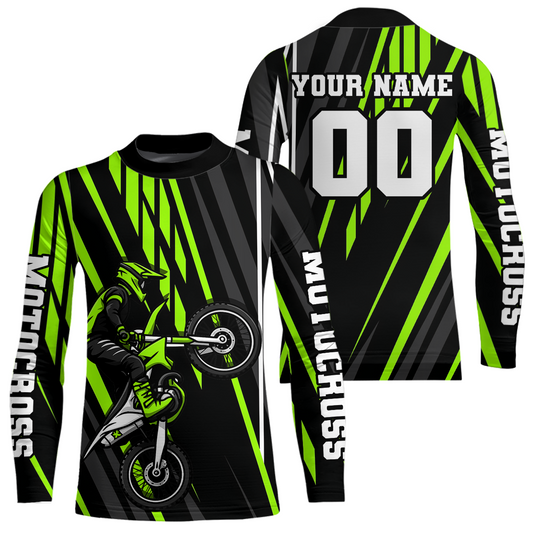 Green Custom Motocross Jersey for Men Women Kid Dirt Bike Shirts Moto Racing Shirt XM461