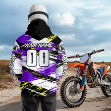 Load image into Gallery viewer, Purple Motocross Hoodie Custom for Adult Men Women Dirt Bike Racing Hoodie Shirt MH480