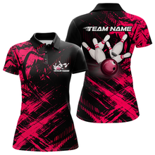 Load image into Gallery viewer, Custom Pink Bowling Shirts for Team Women Men Bowling Polo&amp;1/4 Zip Shirt for Couple MBL233