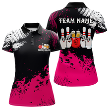 Load image into Gallery viewer, Pink Funny Beer Bowling Shirts for Team Women Men Bowling Polo&amp;1/4 Zip Bowl League MBL254