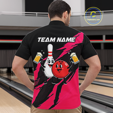 Load image into Gallery viewer, Pink Funny Beer Bowling Shirts Beer Bowling Jersey Team Women Men Bowl League MBL258