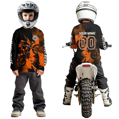 Orange Motocross Jersey Custom Dirt Bike Shirts Men Kid Women Motorcycle Jersey XM419