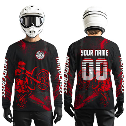 Red Motocross Jersey for Kid Women Men Custom Dirt Bike Shirts Moto Racing Shirt XM427