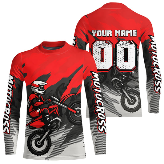 Red Motocross Jersey Men Women Kid Custom Dirt Bike Shirts Motorcycle Riding Shirt XM433
