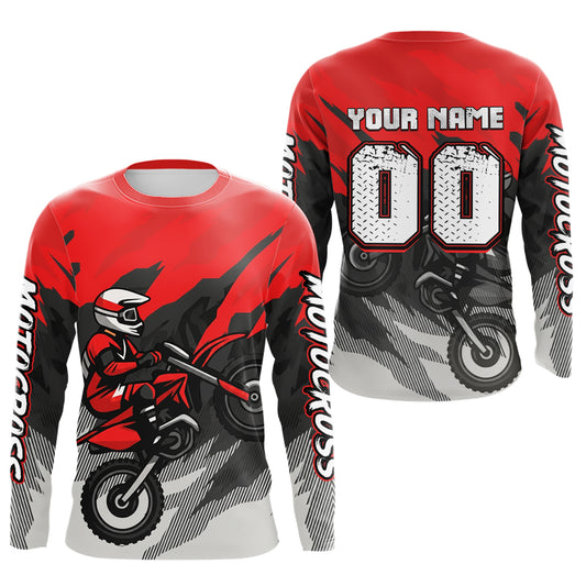 Red Motocross Jersey Men Women Kid Custom Dirt Bike Shirts Motorcycle Riding Shirt XM433