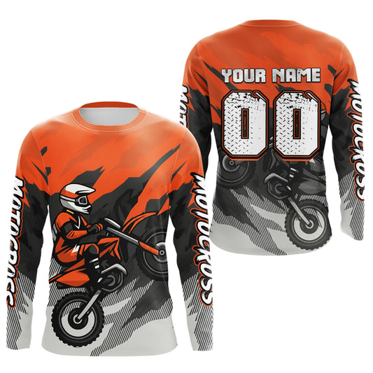 Orange Motocross Jersey Men Women Kid Custom Dirt Bike Shirts Motorcycle Riding Shirt XM433
