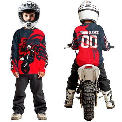 Red Motocross Jersey Custom for Men Women Kid Dirt Bike Shirts Motorcycle Shirt XM436