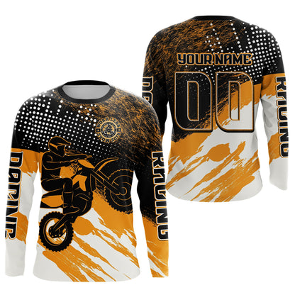 Custom Orange Motocross Racing Jersey for Men Women Kid Dirt Bike Shirts Riding Shirt XM445