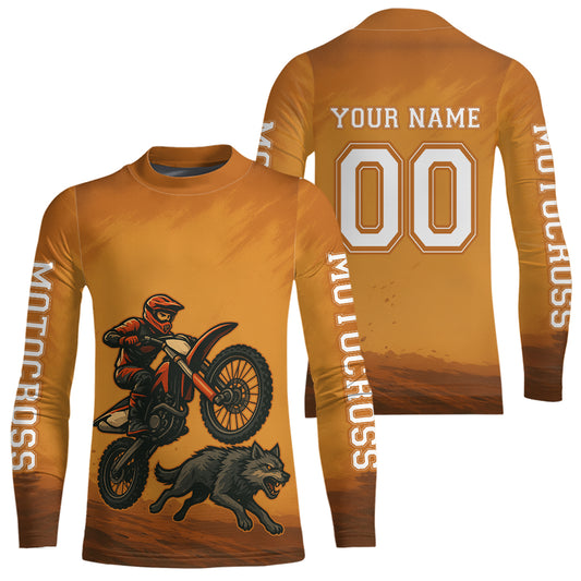 Wolf Racing Custom Motocross Jersey Dirt Bike Shirt for Men Kid Women Moto Shirt XM402