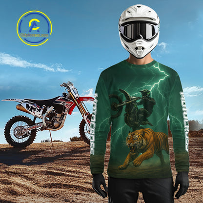 Lightning Tiger Motocross Jersey Custom Dirt Bike Shirts for Men Kid Women Riding Shirt XM407