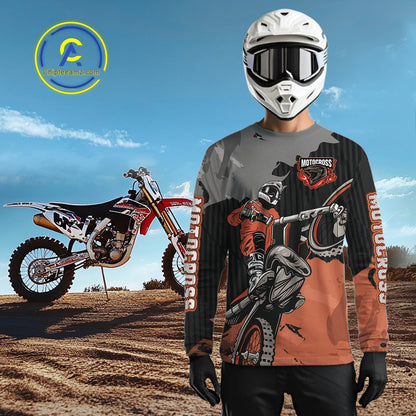 Orange Custom Motocross Racing Jersey for Kid Men Women Dirt Bike Shirts Moto Shirt XM478