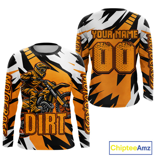 Custom Orange Motocross Racing Jersey Men Kid Women Dirt Bike Shirts Riding Shirt XM479