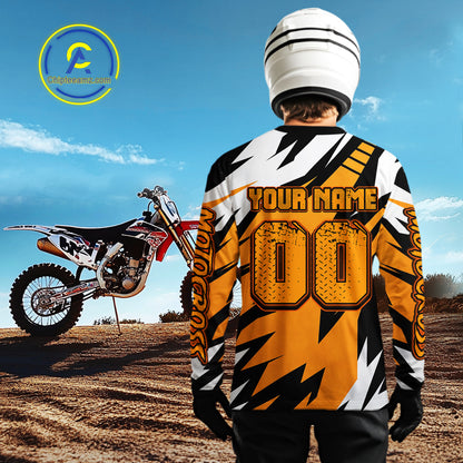 Custom Orange Motocross Racing Jersey Men Kid Women Dirt Bike Shirts Riding Shirt XM479