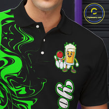 Load image into Gallery viewer, Funny Beer Bowling Shirts Team Women Men Custom Green Bowling Jersey for Bowler MBL250