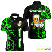 Load image into Gallery viewer, Funny Beer Bowling Shirts Team Women Men Custom Green Bowling Jersey for Bowler MBL250